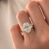 Serena Williams – Inspired 8 Carat Oval Cut Three Stone Lab Grown Diamond Engagement Ring
