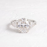 Winnie Harlow – Inspired 8.5 Carat Oval Cut Three Stone Lab Grown Diamond Engagement Ring
