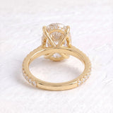 Kourtney Kardashian – Inspired 8 Carat Oval Cut Pave & Hidden Halo Lab Grown Diamond Engagement Ring