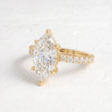 Selena Gomez – Inspired 8 Carat Marquise Cut Pave Lab Grown Diamond Engagement Ring