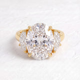 Serena Williams – Inspired 8 Carat Oval Cut Three Stone Lab Grown Diamond Engagement Ring