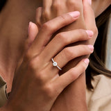 0.7 CT Round Cut Pave CVD F/VS1 Diamond Engagement Ring 19