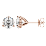 0.50 CT-4.0 CT Round Solitaire CVD F/VS Diamond Earrings 8