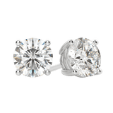 0.50 CT-4.0 CT Round Solitaire CVD F/VS Diamond Earrings 1