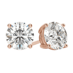 0.50 CT-4.0 CT Round Solitaire CVD F/VS Diamond Earrings 8