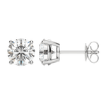 0.50 CT-4.0 CT Round Solitaire CVD F/VS Diamond Earrings 4
