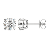 0.50 CT-4.0 CT Round Solitaire CVD F/VS Diamond Earrings 4