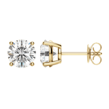 0.50 CT-4.0 CT Round Solitaire CVD F/VS Diamond Earrings 6