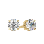0.50 CT-4.0 CT Round Solitaire CVD F/VS Diamond Earrings 5