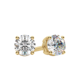 0.50 CT-4.0 CT Round Solitaire CVD F/VS Diamond Earrings 5