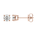 0.50 CT-4.0 CT Round Solitaire CVD F/VS Diamond Earrings 11