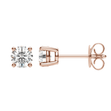 0.50 CT-4.0 CT Round Solitaire CVD F/VS Diamond Earrings 11