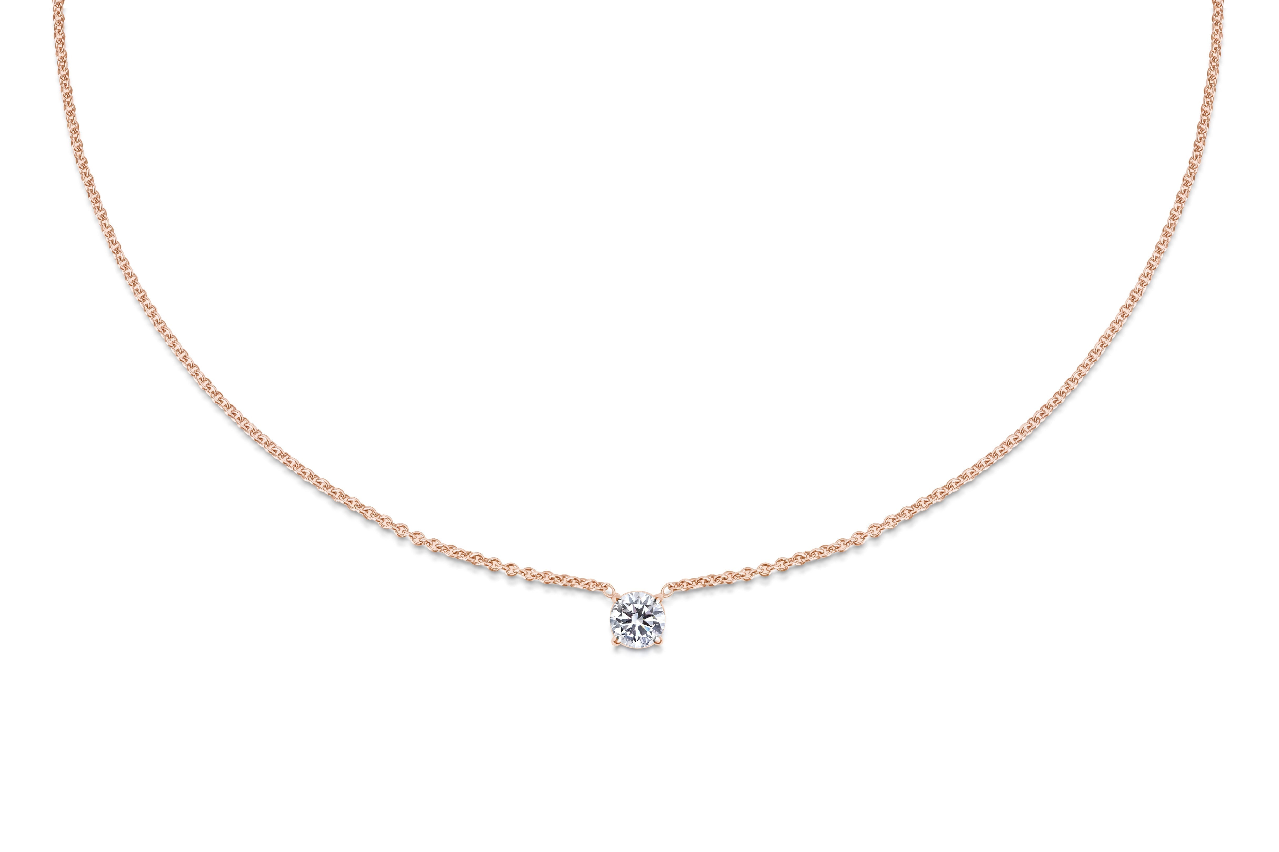 0.50 CT Round Solitaire CVD F/VS Diamond Necklace 7