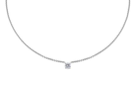 0.50 CT Round Solitaire CVD F/VS Diamond Necklace 1