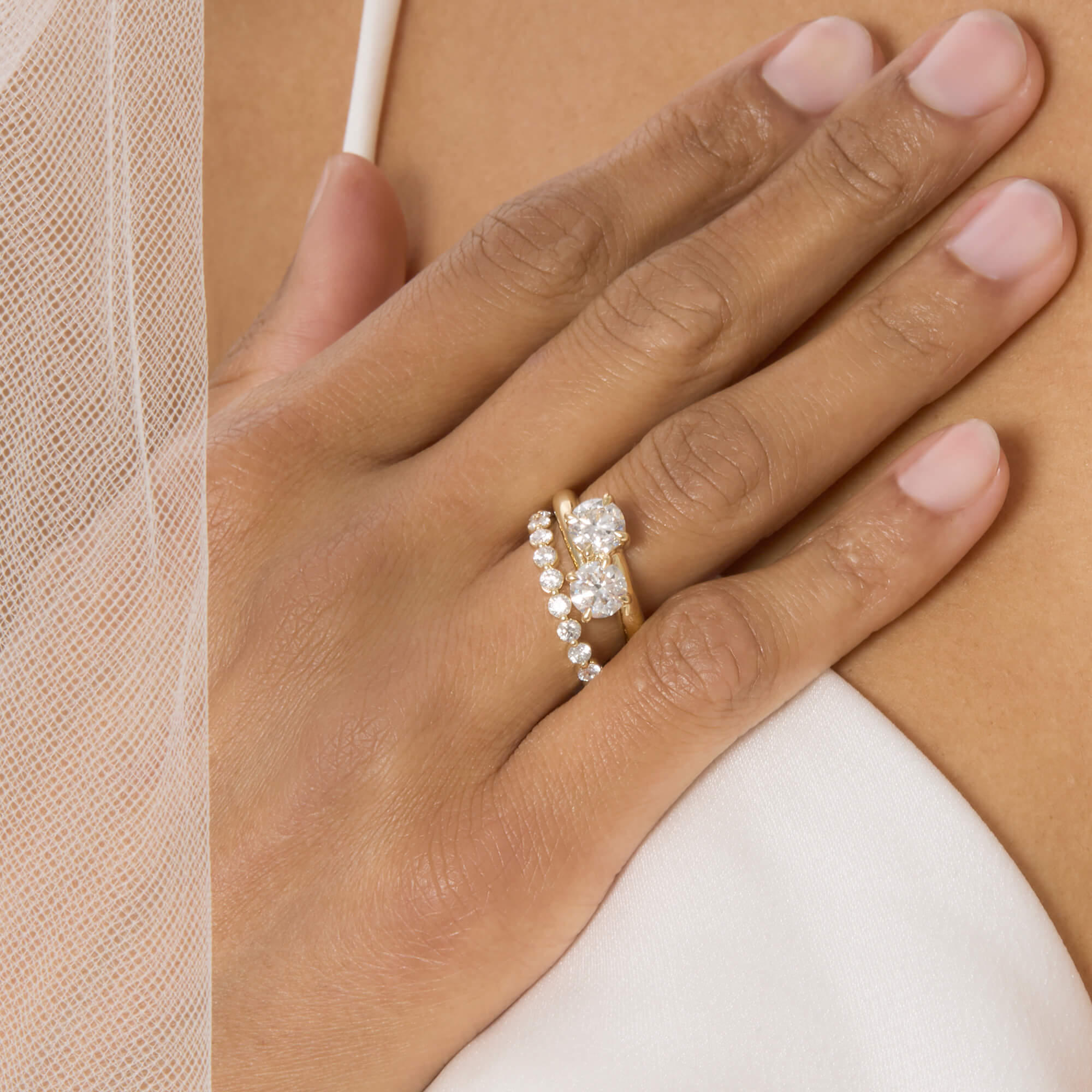 2 TCW Round Toi Et Moi Lab Grown Diamond Engagement Ring