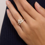 2 CT Pear Three Stone Lab Grown Diamond Engagement Ring