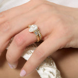 2 CT Pear Three Stone Lab Grown Diamond Engagement Ring