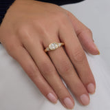 1.55 CT Oval Three Stone Lab Grown Diamond Engagement Ring