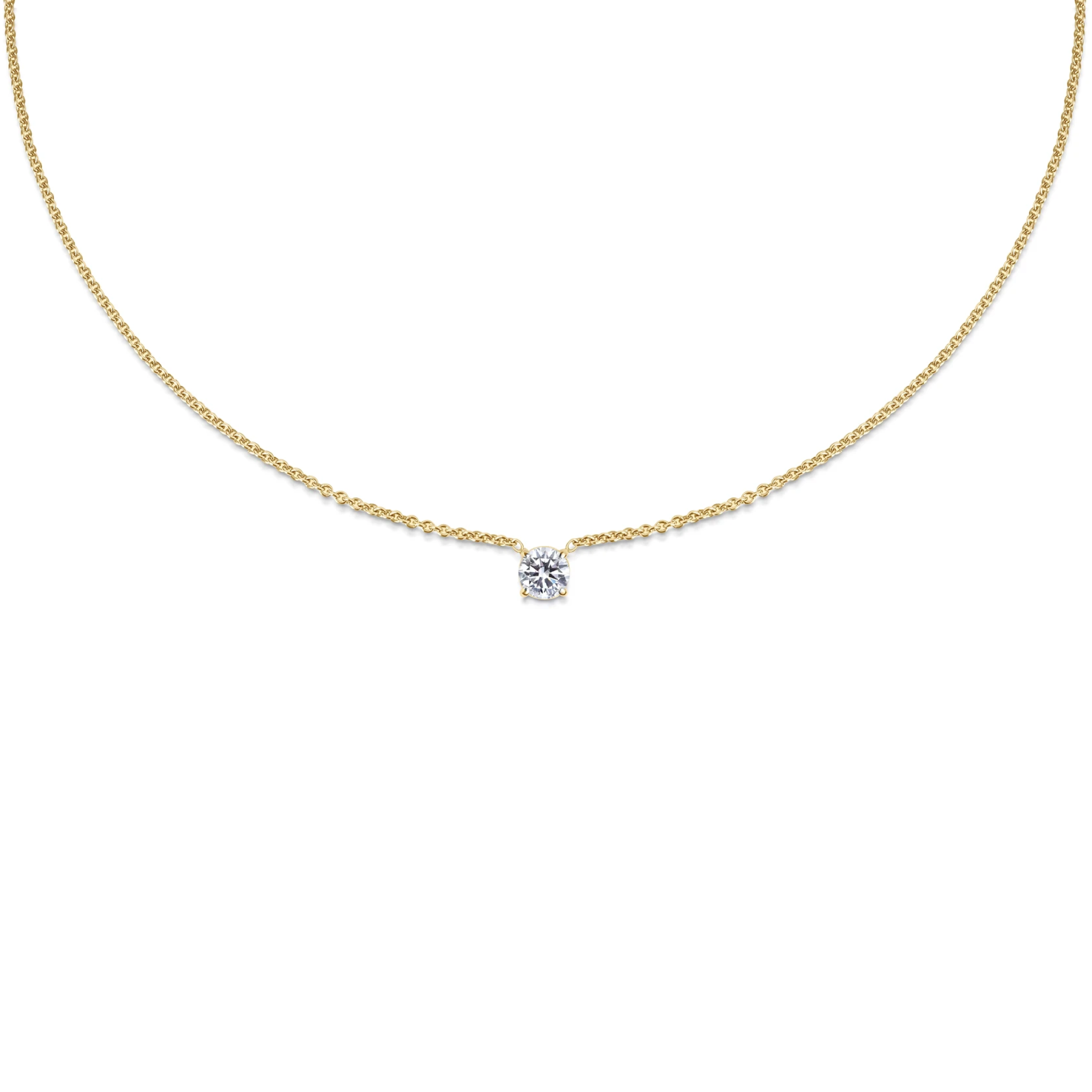 0.50 CT Round Solitaire CVD F/VS Diamond Necklace 5