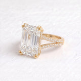 Beyonce – Inspired 7 Carat Emerald Cut Split Shank Lab Grown Diamond Engagement Ring