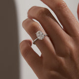 4 CT Oval Solitaire Lab Grown Diamond Engagement Ring