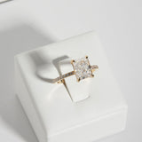 3.5 CT Radiant Pave & Hidden Halo Lab Grown Diamond Engagement Ring