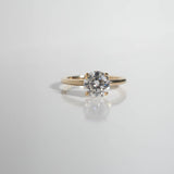 2 CT Round Hidden Halo Lab Grown Diamond Engagement Ring