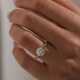 2 CT Round Hidden Halo Lab Grown Diamond Engagement Ring