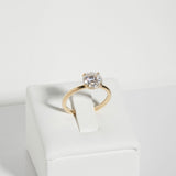 2 CT Round Hidden Halo Lab Grown Diamond Engagement Ring