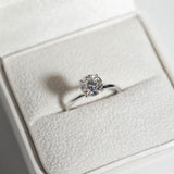 1.5 CT Round Solitaire Lab Grown Diamond Engagement Ring