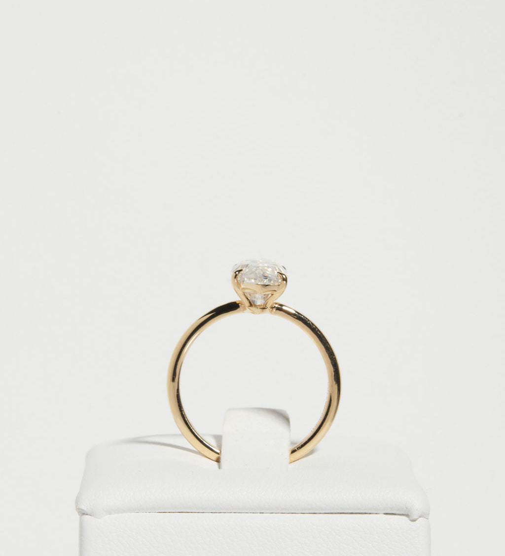 3.5 CT Marquise Solitaire Lab Grown Diamond Engagement Ring