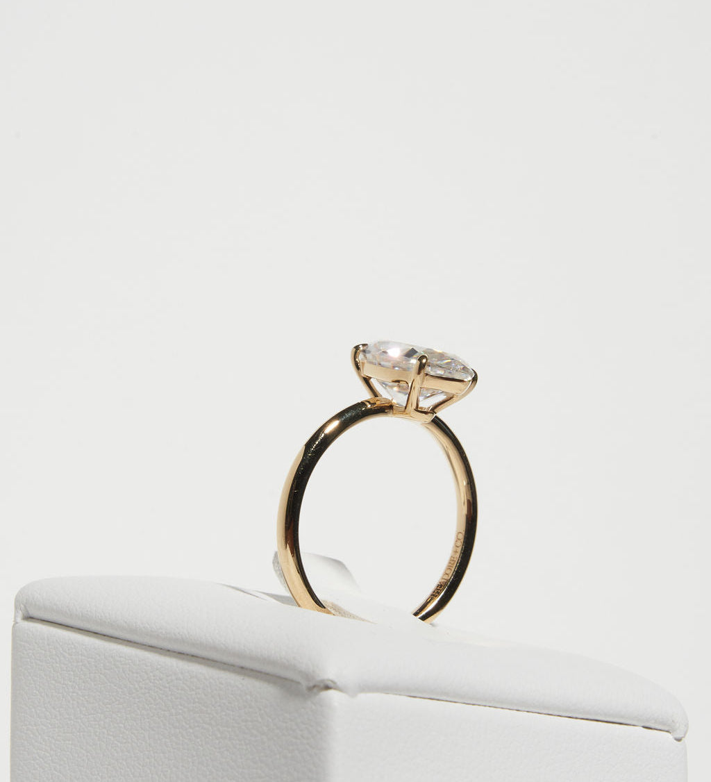 3.5 CT Marquise Solitaire Lab Grown Diamond Engagement Ring