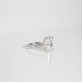 4 CT Radiant Hidden Halo & Pave Lab Grown Diamond Engagement Ring