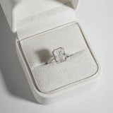 4 CT Radiant Hidden Halo & Pave Lab Grown Diamond Engagement Ring