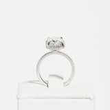 4 CT Radiant Hidden Halo & Pave Lab Grown Diamond Engagement Ring