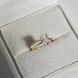 2 CT Radiant Hidden Halo Lab Grown Diamond Engagement Ring
