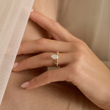 2.03 CT Oval Hidden Halo Lab Grown Diamond Engagement Ring