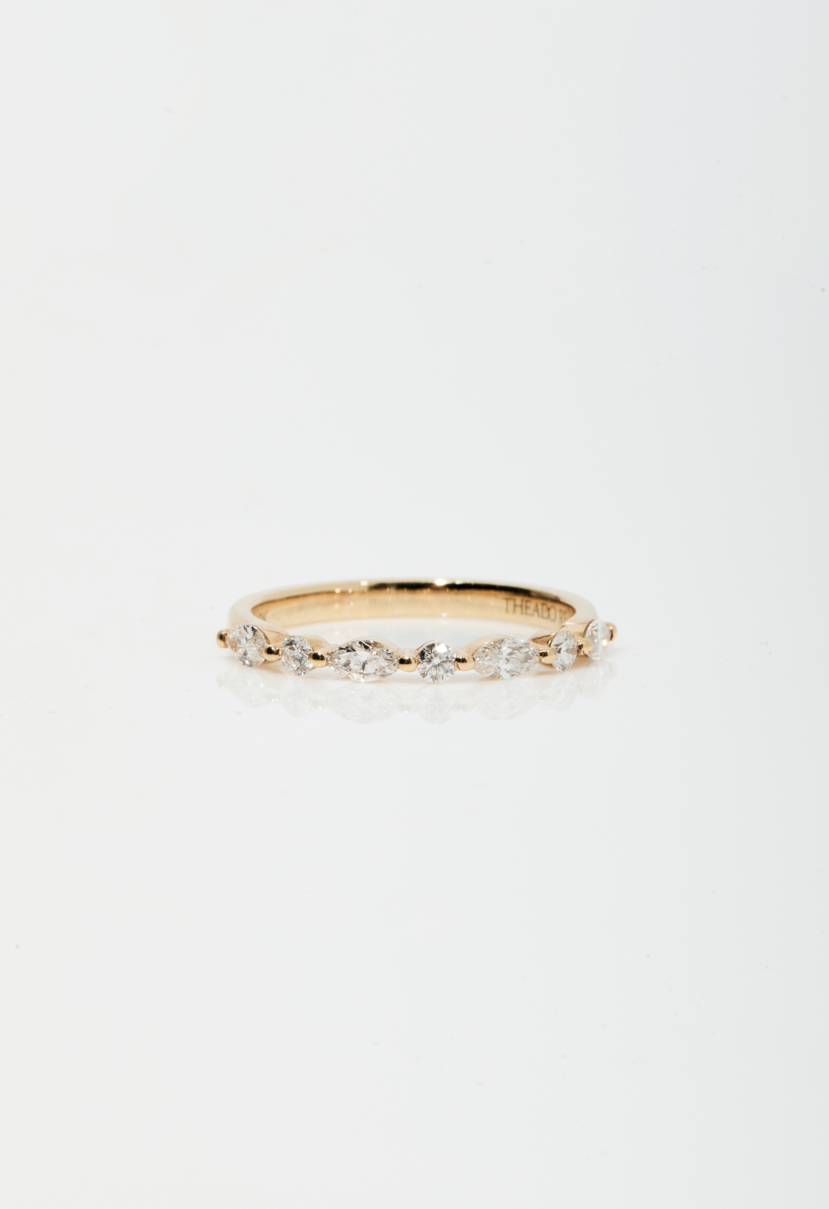 0.23 CT Round Half Eternity Lab Grown Diamond Wedding Band