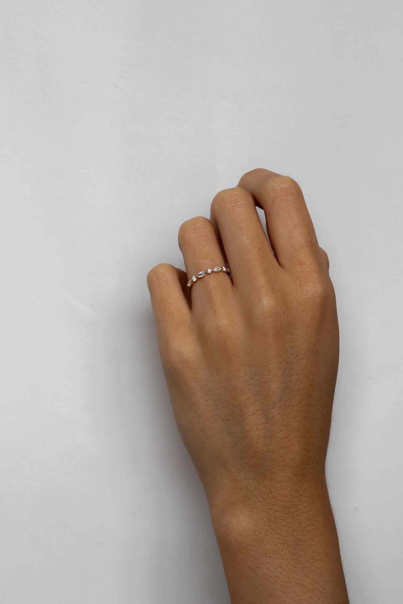 0.23 CT Round Half Eternity Lab Grown Diamond Wedding Band