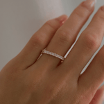 0.23 CT Round Half Eternity Lab Grown Diamond Wedding Band