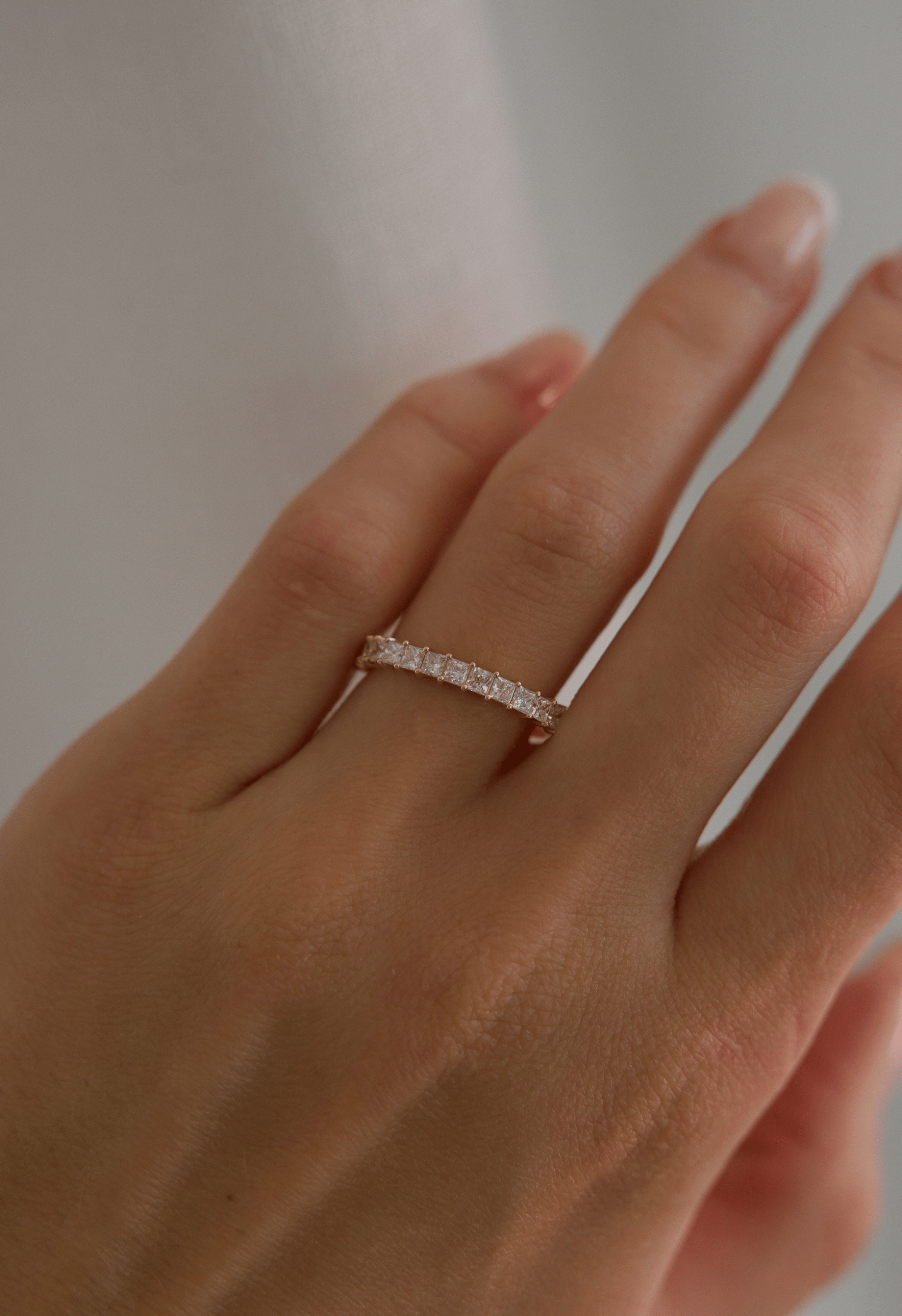 0.23 CT Round Half Eternity Lab Grown Diamond Wedding Band