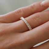 0.23 CT Round Half Eternity Lab Grown Diamond Wedding Band