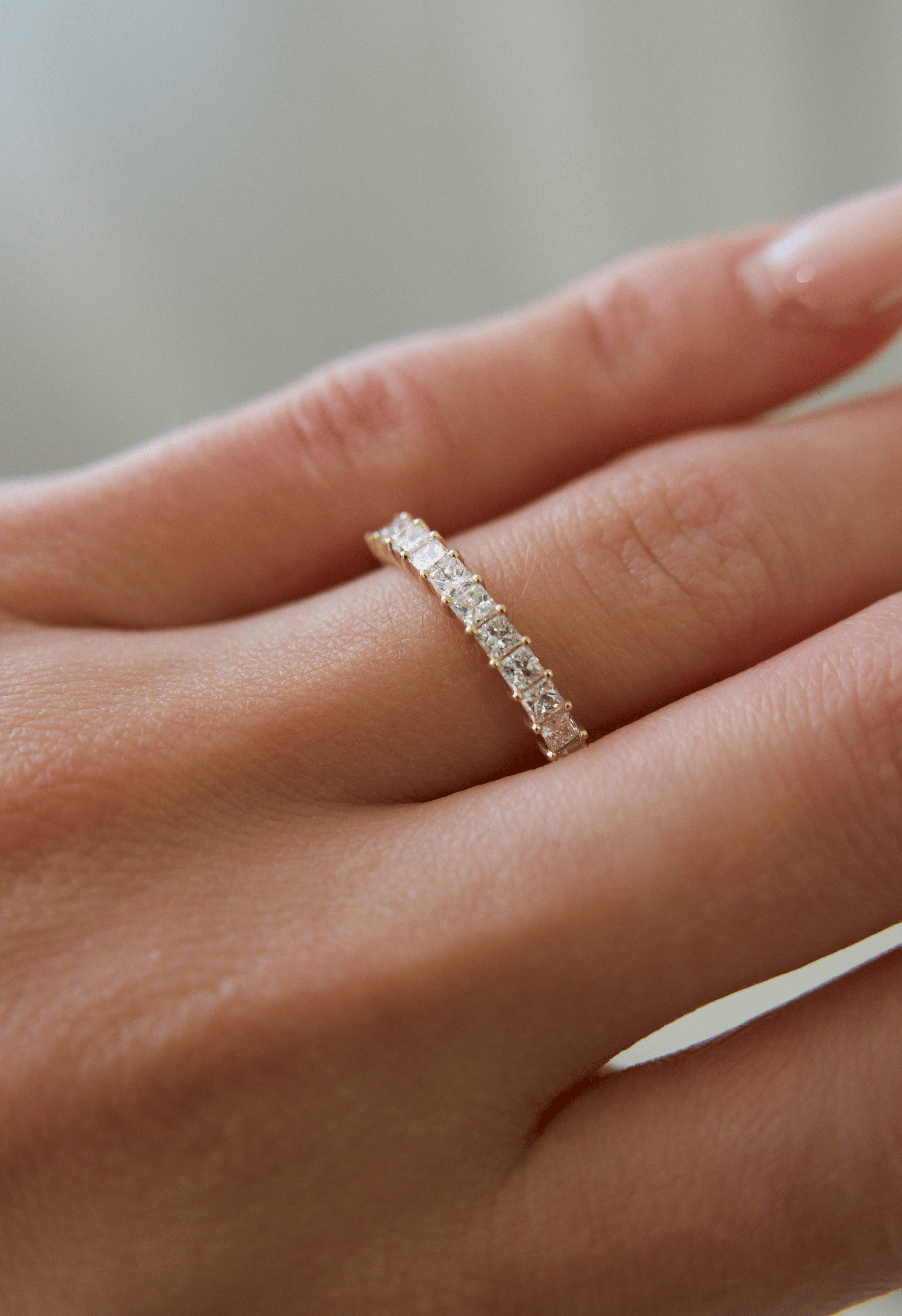 0.23 CT Round Half Eternity Lab Grown Diamond Wedding Band