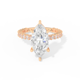 Selena Gomez – Inspired 4.25 Carat Marquise Cut Pave Moissanite