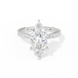Selena Gomez – Inspired 4.25 Carat Marquise Cut Pave Moissanite