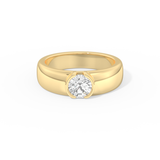 Dua Lipa – Inspired 0.60 Carat Round Cut Solitaire Moissanite