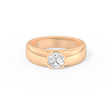 Dua Lipa – Inspired 0.60 Carat Round Cut Solitaire Moissanite