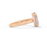 Hailey Bieber – Inspired 4.30 Carat Oval Cut Hidden Halo Moissanite