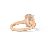 Hailey Bieber – Inspired 4.30 Carat Oval Cut Hidden Halo Moissanite