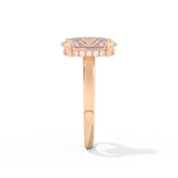 Hailey Bieber – Inspired 4.30 Carat Oval Cut Hidden Halo Moissanite